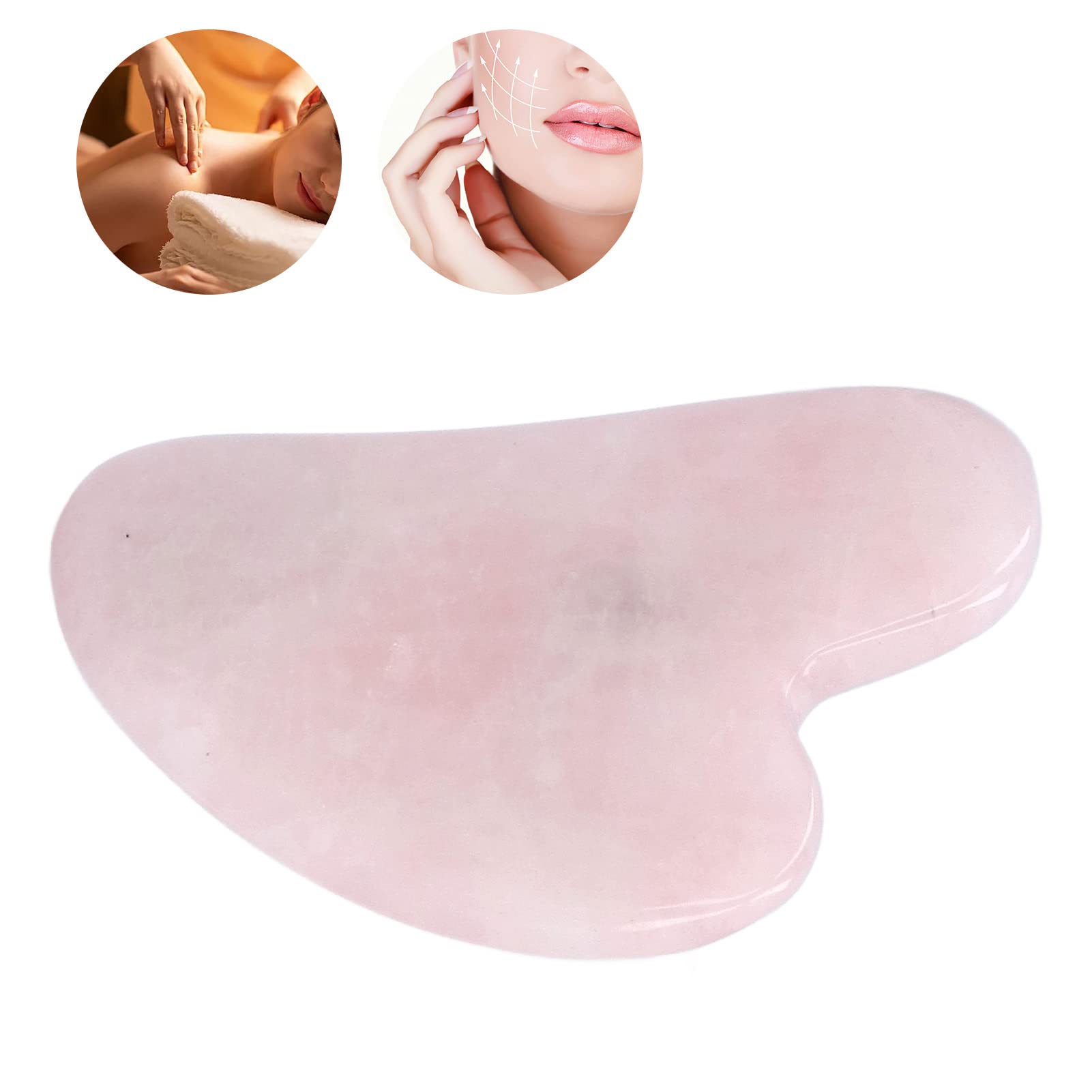 Premium Gua Sha Board for Face - Natural Jade Stone Facial Massage Tool for Glowing Skin, Fine Workmanship & Portable Design - Perfect for Home Spa, Self-Care Routine & Relaxation Therapy