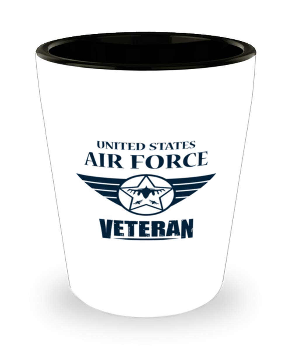 Air Force Shot Glass - United States Air Force Veteran Gift for Chief Master Sergeant - Birthday, Retirement, Graduation Present for Mom & Wife (No.51) - Perfect for Military Parties & Home Bar Decor