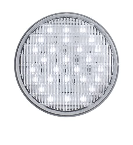 Optronics BUL23CB 4 Inch Round 27 LED Waterproof Backup Light - Heavy Duty Reverse Light for Trucks, Trailers, RVs - Durable Sealed Design for Nighttime Reversing & Parking Safety - Perfect for Off-Road Adventures, Camping, Towing, Emergency Vehicle Lighting - Ideal for Truck Accessories, RV Lighting & Outdoor Safety Gear