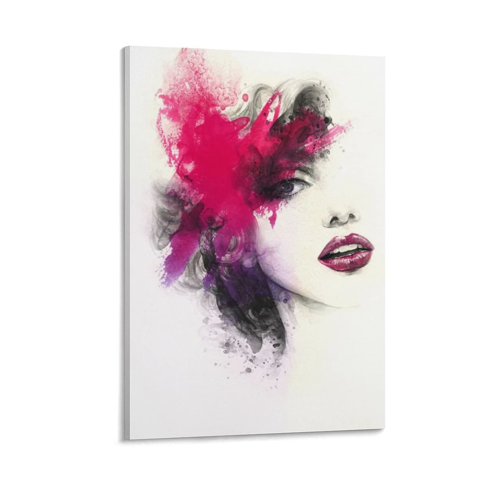 Abstract Woman Face Watercolor Art Poster - Fashion Wall Decor for Girls Bedroom, Living Room & Home Aesthetic | Modern Wall Art for Teen Room, Dorm, Office & Apartment Decor