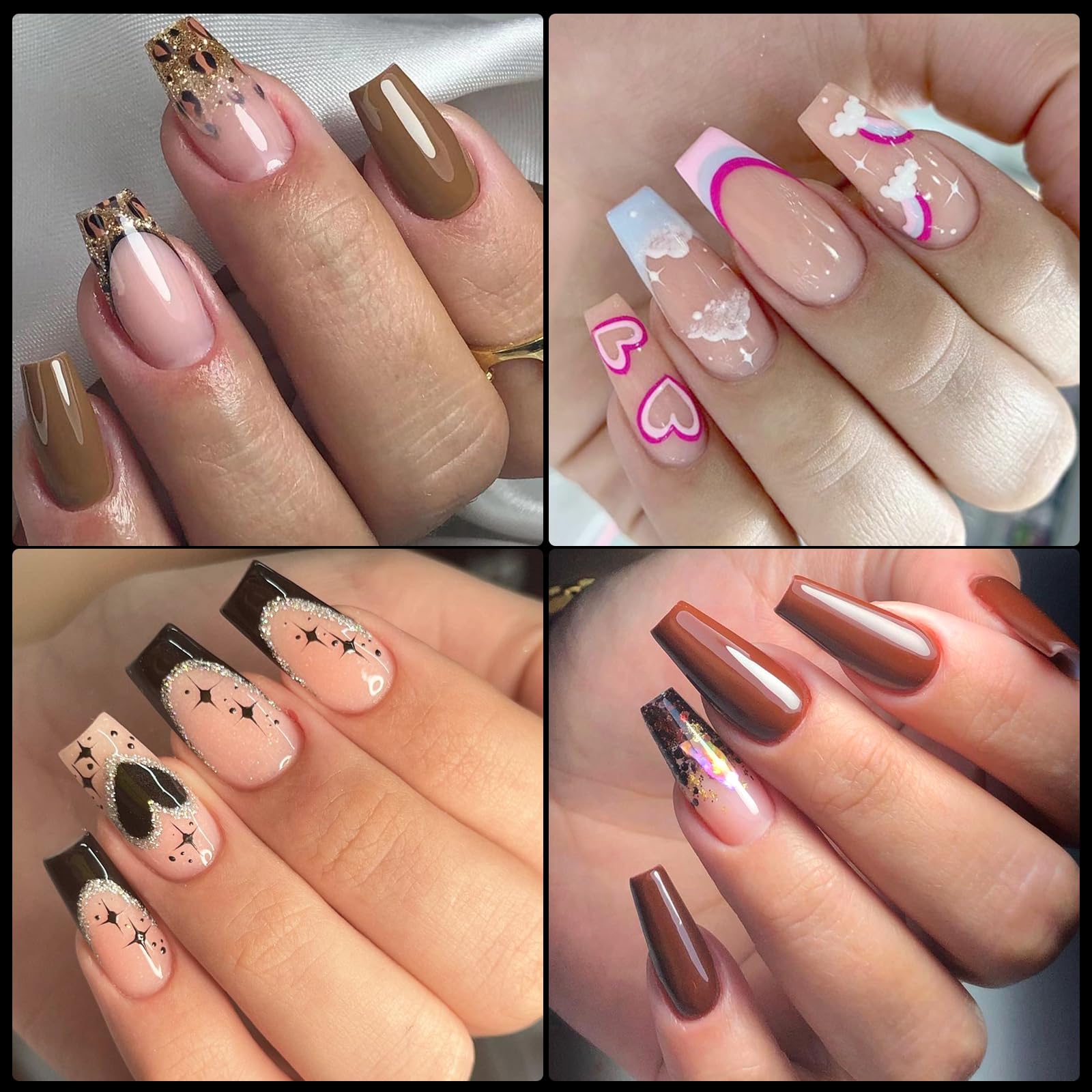 AddFavor 600pcs Clear Coffin Nail Tips - Medium Soft Gel Ballerina Full Cover Acrylic Fake Nails for Extension, Manicure Salon & Home DIY - Perfect for Parties, Weddings & Everyday Nail Art