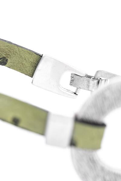 Hammered Double Wrap Leather Loop Bracelet for Women - Handmade Adjustable Boho Bracelet for Everyday Wear & Gift Giving
