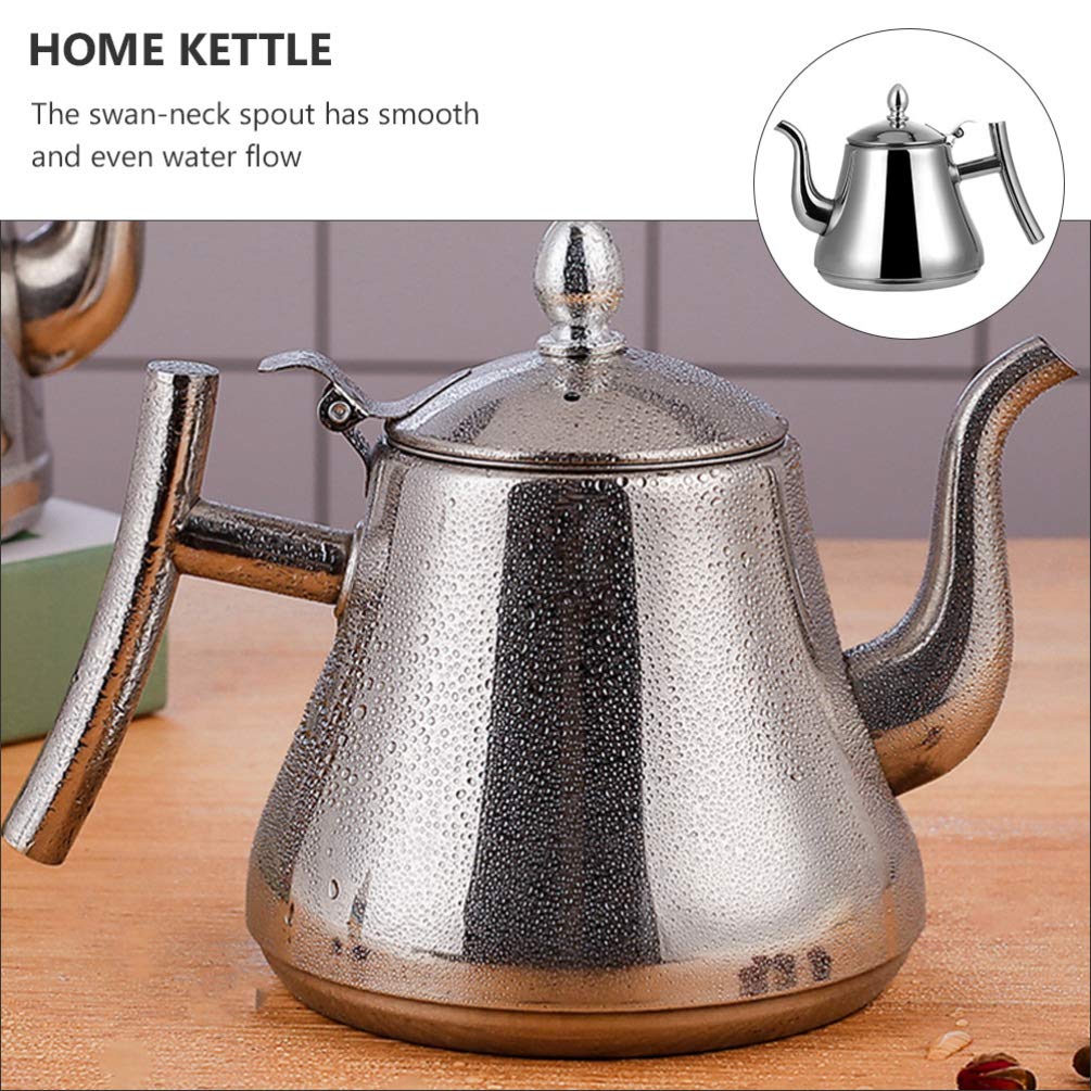 DOITOOL 1pc Stainless Steel Tea Kettle - Fast Boiling Water Kettle for Home, Office & Camping - Perfect for Tea, Coffee & Hot Water Needs