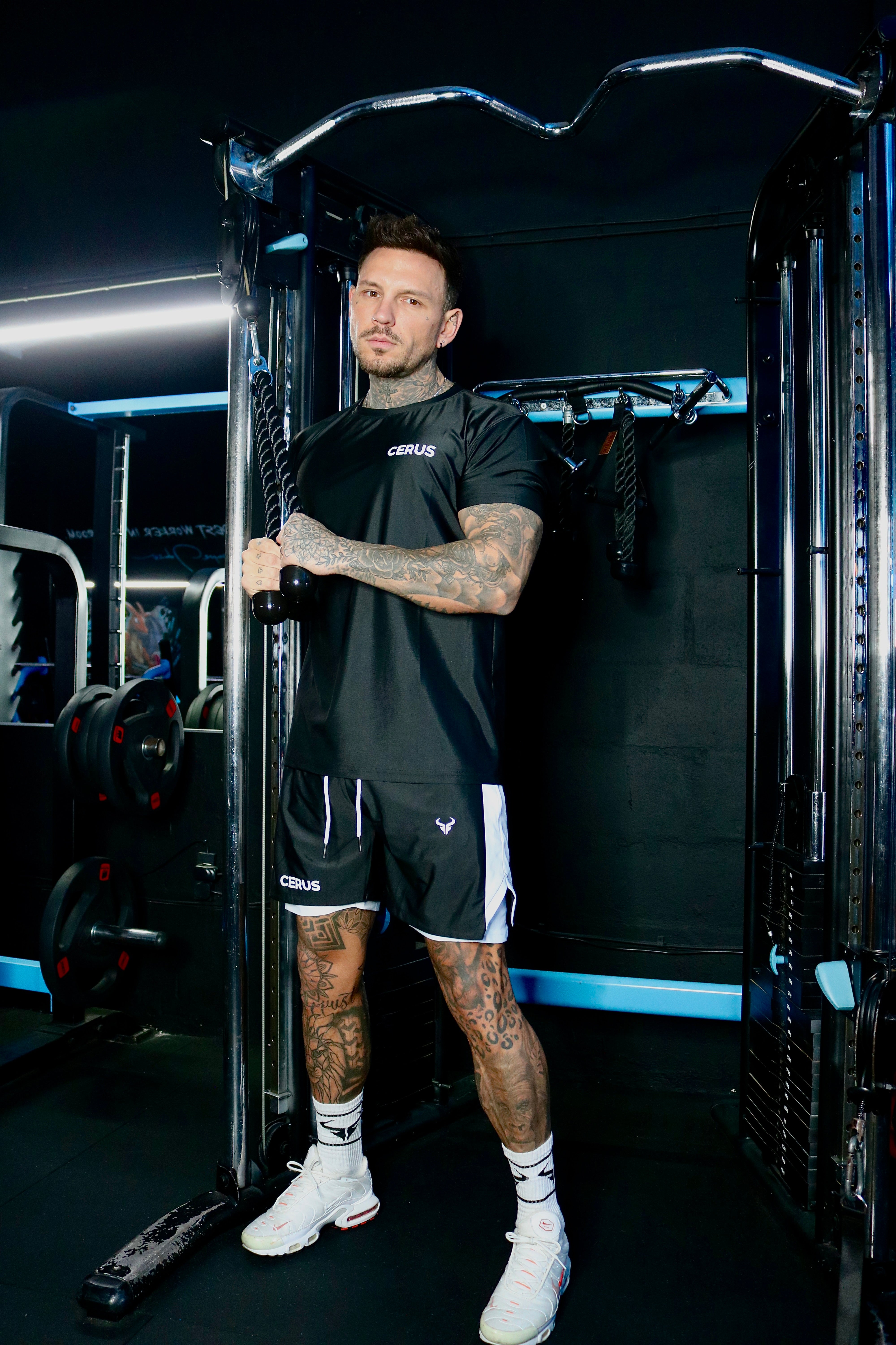 Cerus Black Vita 2-in-1 Running Shorts for Men - Moisture Wicking Athletic Gym Shorts with Built-in Liner - Perfect for Workouts, Jogging & Outdoor Activities