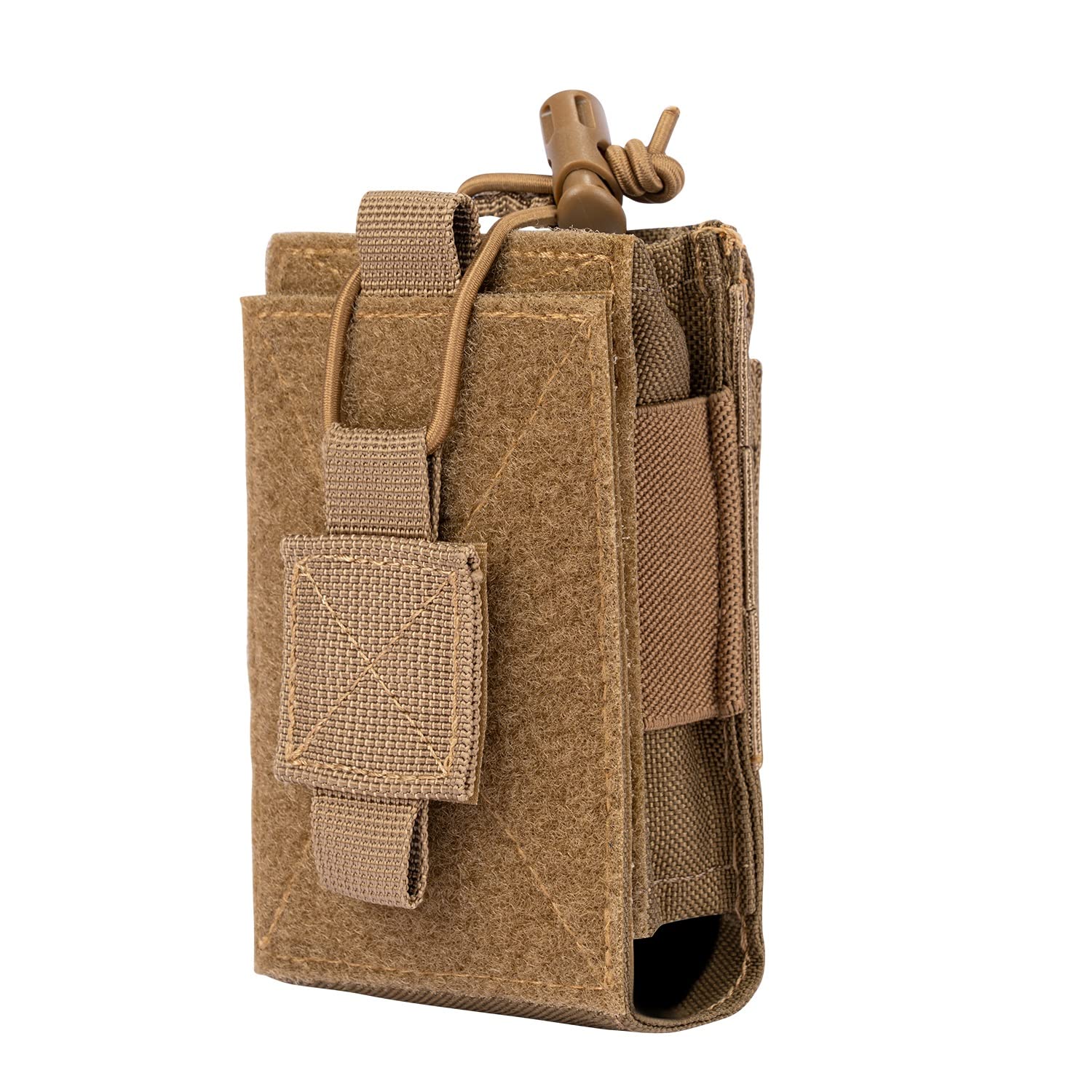 Tactical MOLLE Radio Pouch & Magazine Holder - Adjustable Walkie Talkie Holster for Duty Belt, 5.56mm & 7.62mm Rifle Mag Carrier - Durable Nylon Case for Police, Security, Rescue & Outdoor Adventures