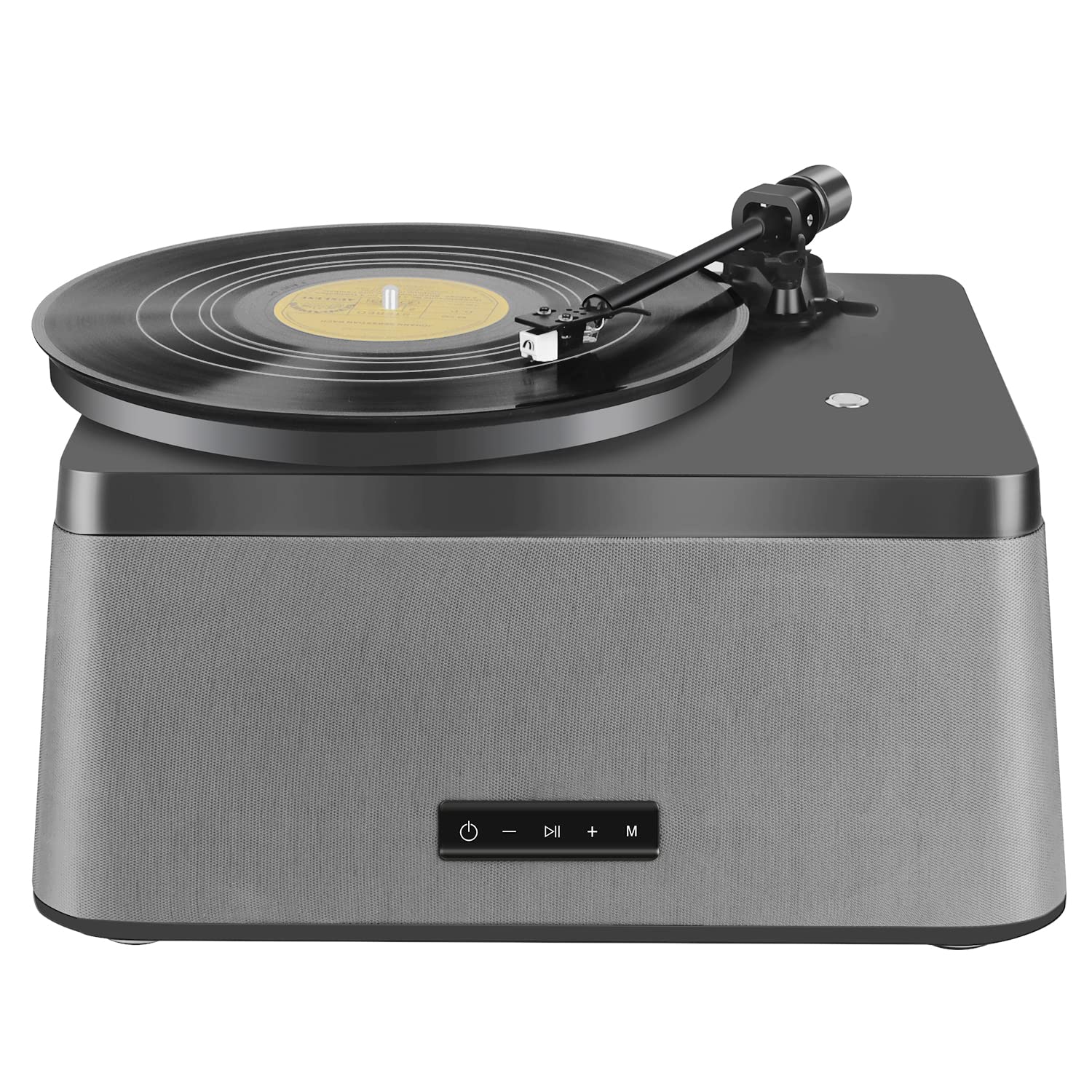 High-Fidelity Bluetooth Turntable with Built-in Speakers - Vinyl Record Player with 3.5mm Aux/USB, 2-Speed Belt Drive, Bass & Treble Control & Remote - Perfect for Home Entertainment & Vintage Music Lovers