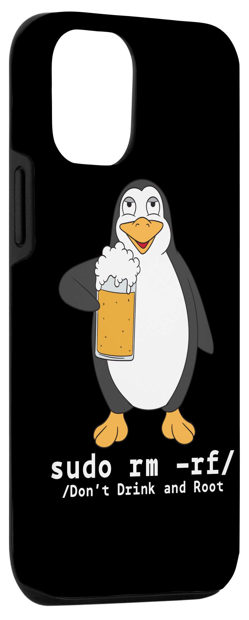 iPhone 12/12 Pro Linux Penguin Sudo Rm Rf Hacker Case - Stylish Protective Cover for Tech Enthusiasts & Programmers - Perfect for Coding, Hacking & Computer Science Lovers