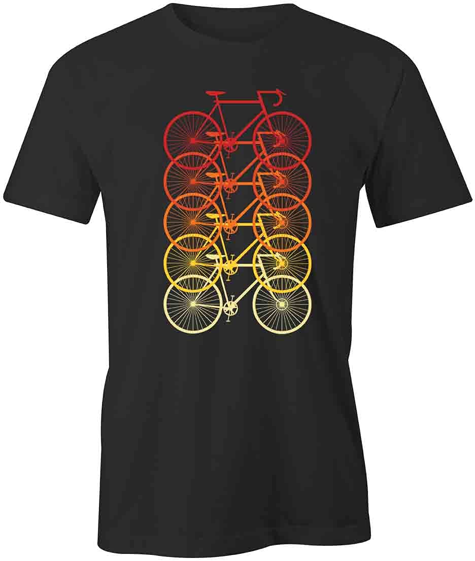 Bicycle Graphic T-Shirt for Men & Women - Black Cotton Printed Tee - Casual Cycling Apparel for Bike Riders, Outdoor Enthusiasts and Sports Lovers