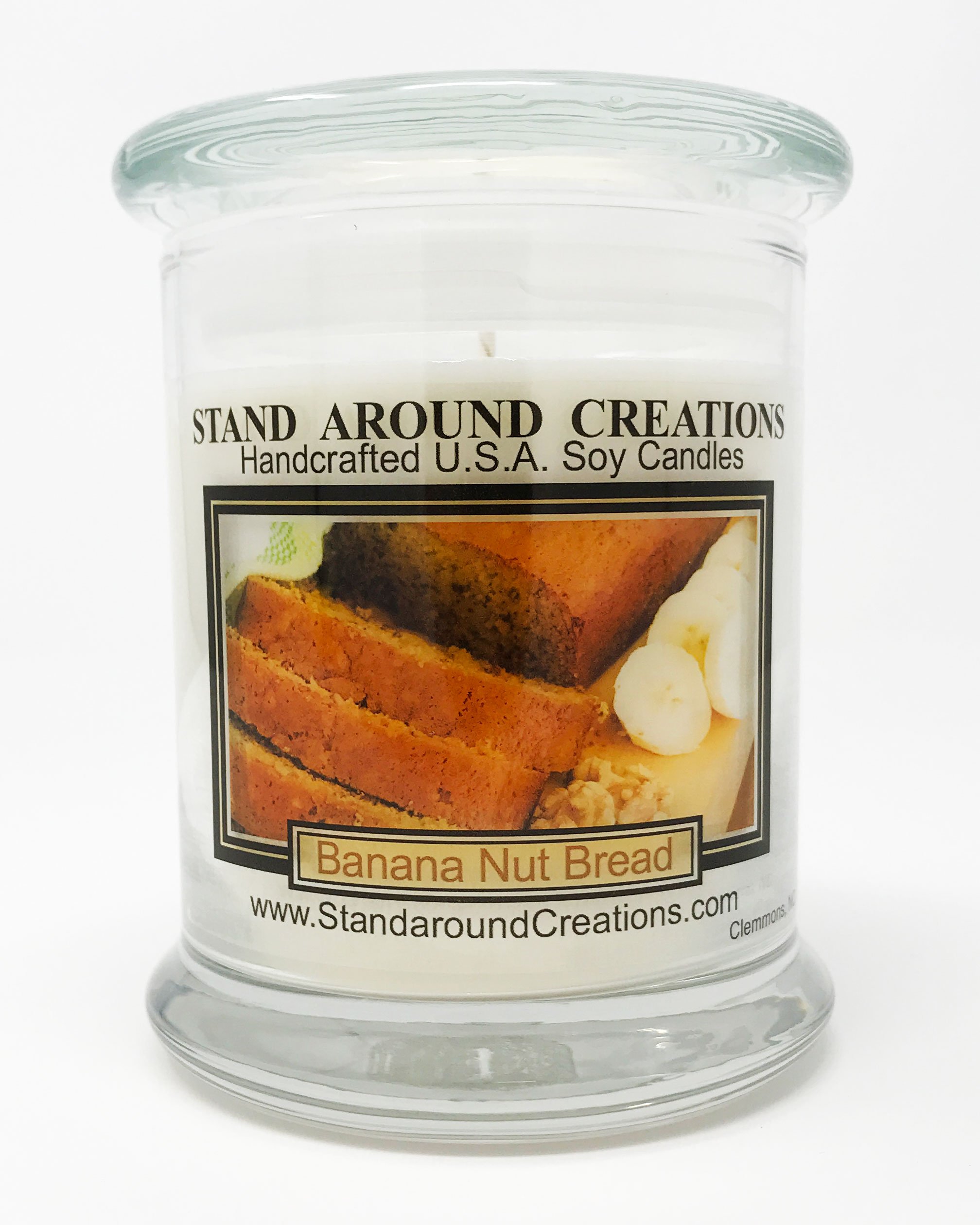 Premium 100% Soy Candle - 12 oz Status Jar - Banana Nut Bread Scent | Natural Aromatherapy with Walnuts, Ripe Banana & Vanilla | Perfect for Relaxation, Home Decor & Gift Giving