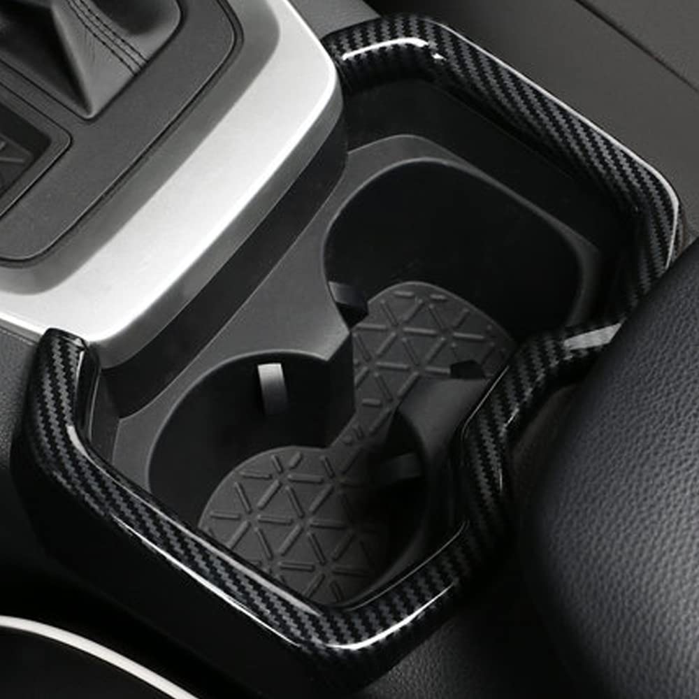 ABS Carbon Fiber Cup Holder Trim Panel Cover for Toyota RAV4 2019-2022 - Interior Accessories Upgrade (1PC) - Perfect for Car Enthusiasts & Customization Lovers