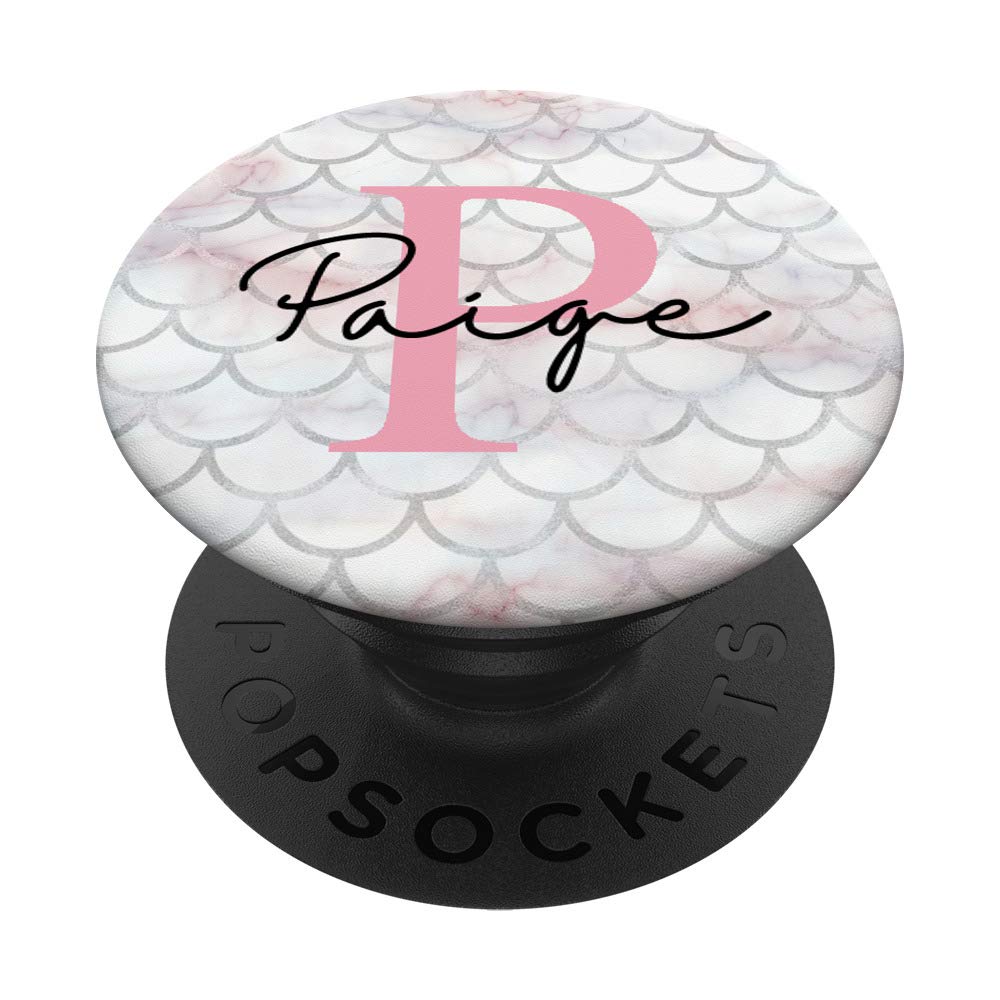 Paige Name Letter 'P' Mermaid Scales on Rose Pink - Personalized Mermaid-Themed Initial Necklace for Women, Perfect Gift for Birthdays, Anniversaries & Special Occasions