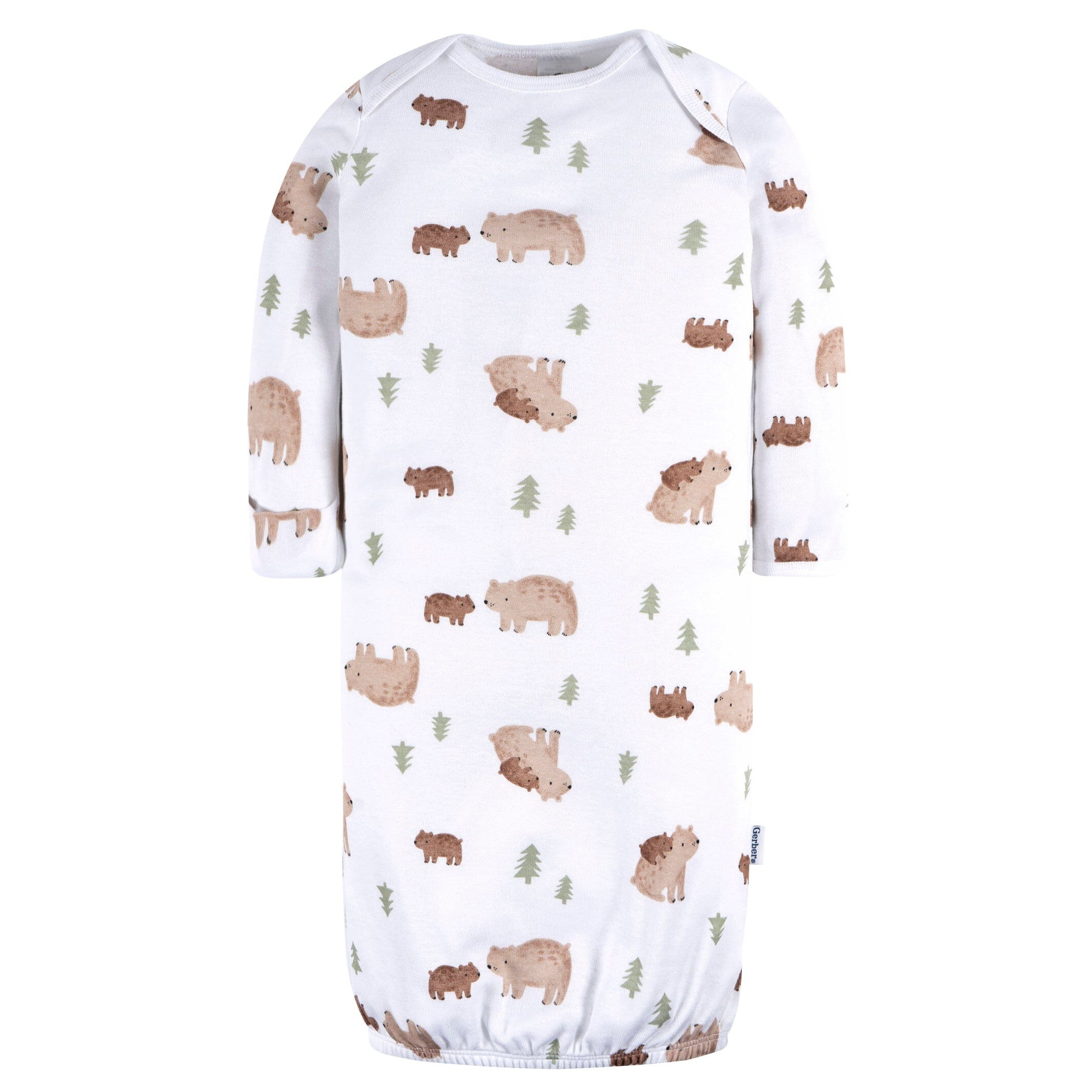 4 Pack Baby Boys Forest Bear Gowns - Soft & Comfortable Sleepwear for Newborns & Infants - Perfect for Nursery, Bedtime & Photo Shoots