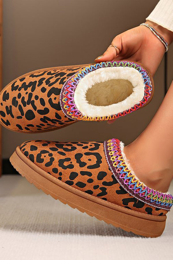 Cozy Thick Sole Slip-On Cotton Shoes for Women - Comfortable Indoor & Outdoor House Slippers for Winter Warmth