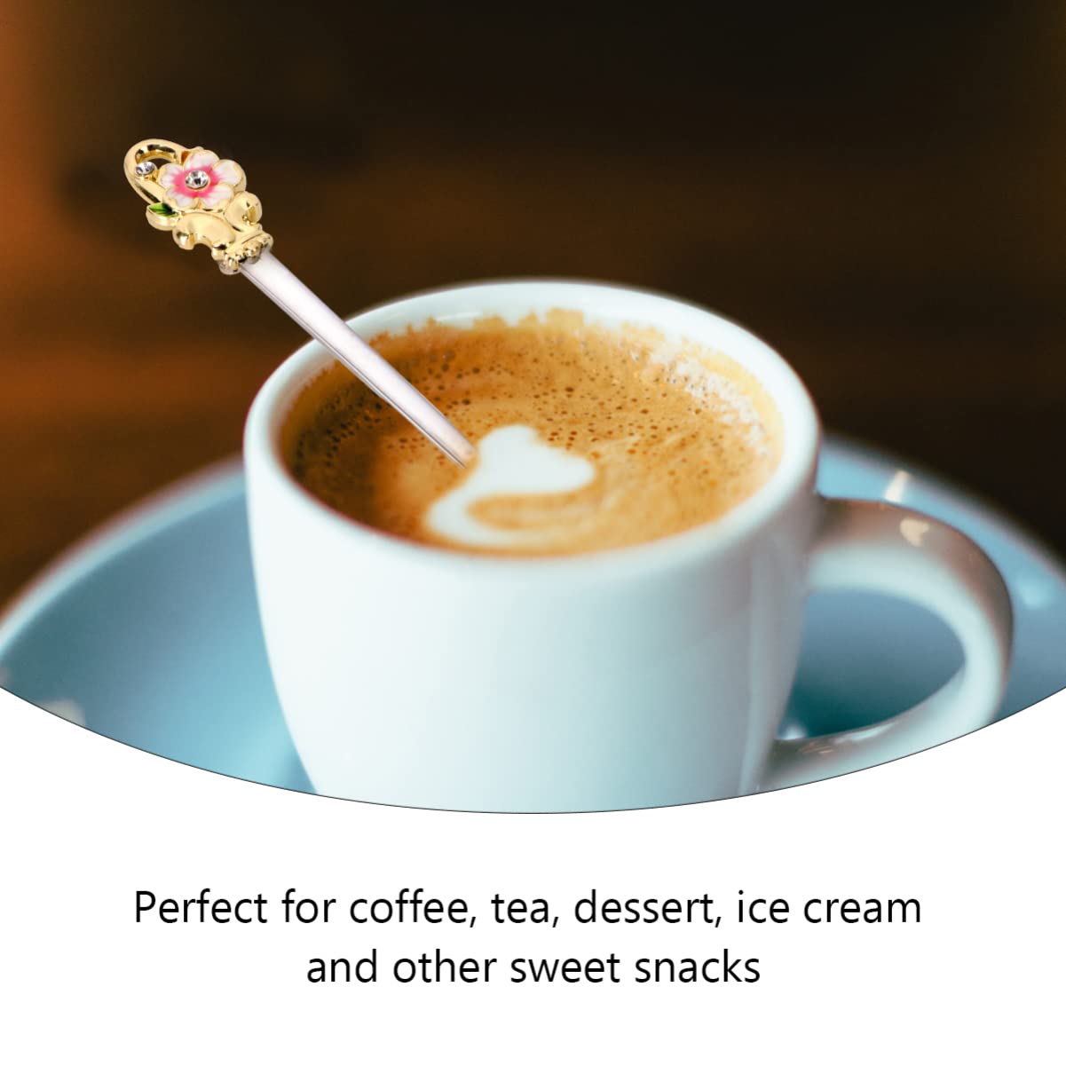 Premium Stainless Steel Kitchen Spoons - 6-Piece Set for Cooking, Baking, Mixing & Serving - Durable Stirring Spoons, Dessert Scoops & Coffee Spoons - Perfect for Home, Restaurant & Cafe Use