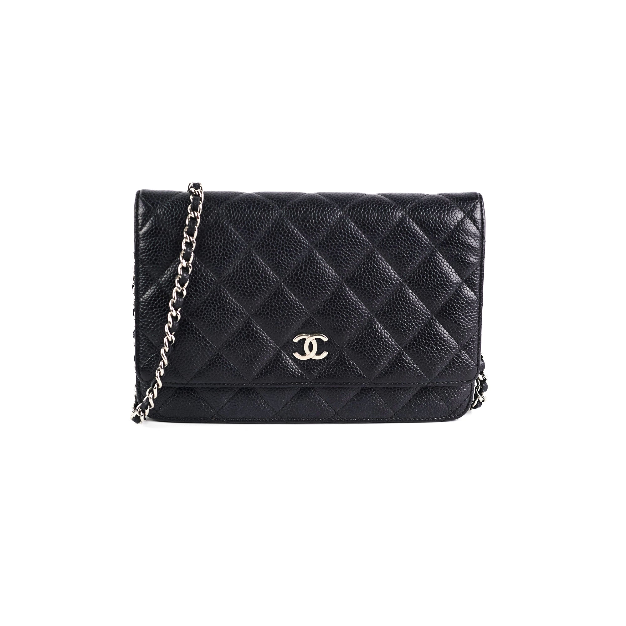 Chanel Caviar Leather Wallet on Chain WOC Crossbody Bag in Black | Luxury Designer Handbag for Women | Perfect for Evening Events, Parties & Daily Use