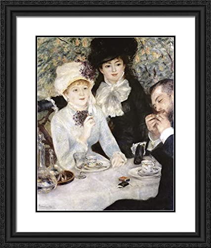 Black Ornate Wood Frame with Double Matting