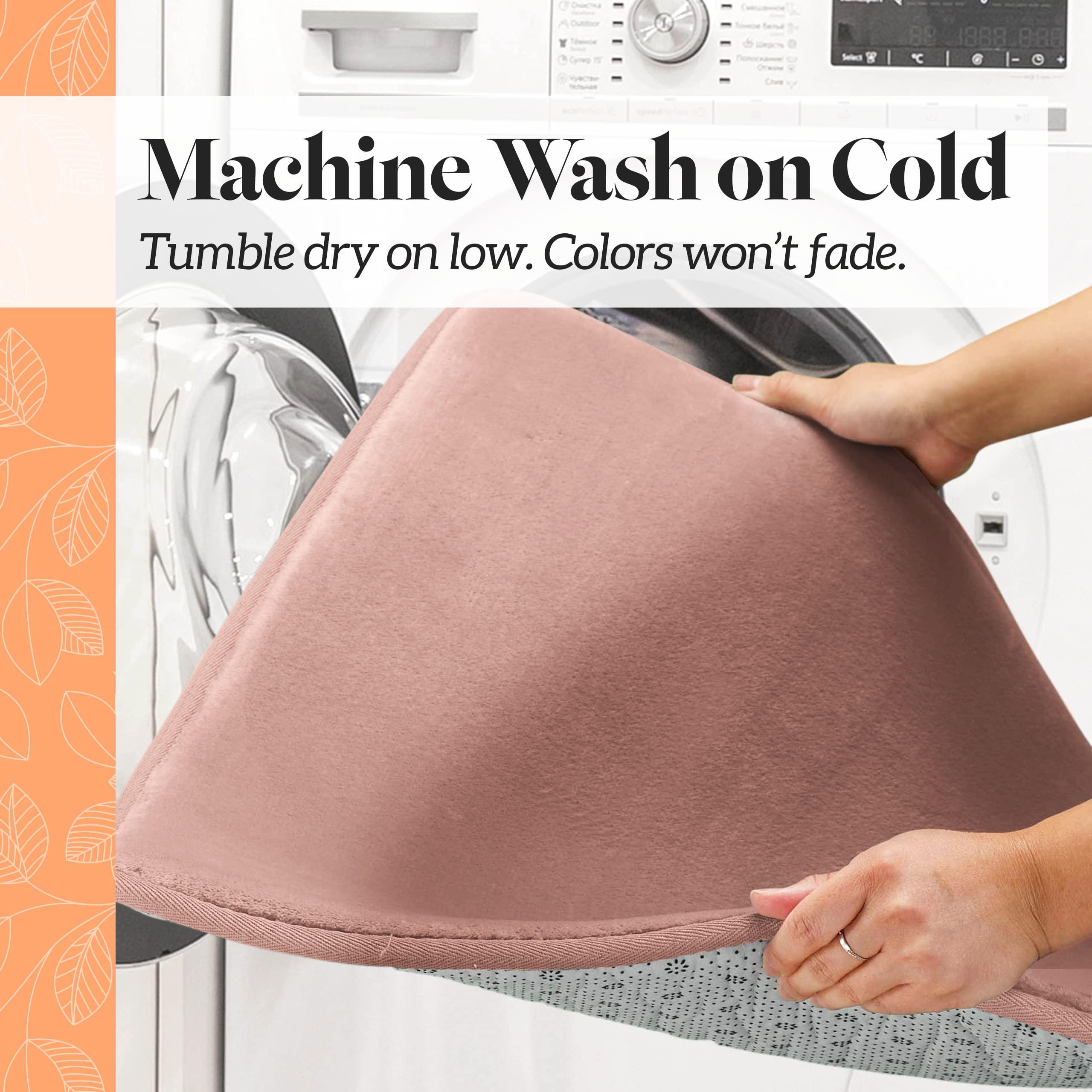 Genteele Memory Foam Bath Mat - Non Slip Absorbent Super Soft Velvet Bathroom Rug (60