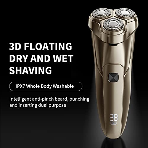 Electric Head Shaver for Bald Men - 3D Floating Triple Blade, IPX7 Waterproof & Rechargeable - Wet/Dry Shaving & Beard Trimming (Steel 3s 2 Head) - Perfect for Travel, Gym & Daily Grooming Routine
