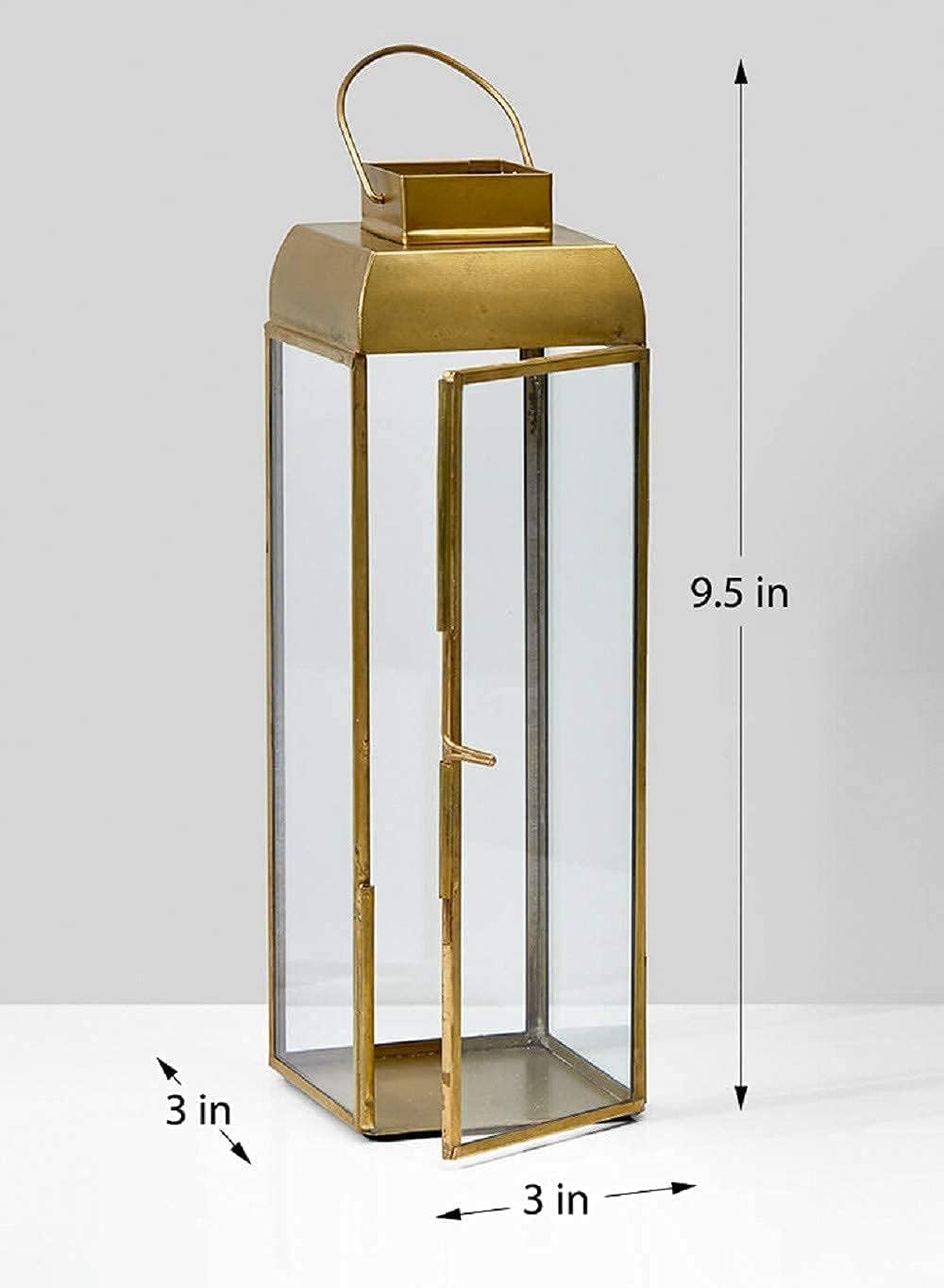 Small Square Gold Lanterns - Set of 12 (9.5