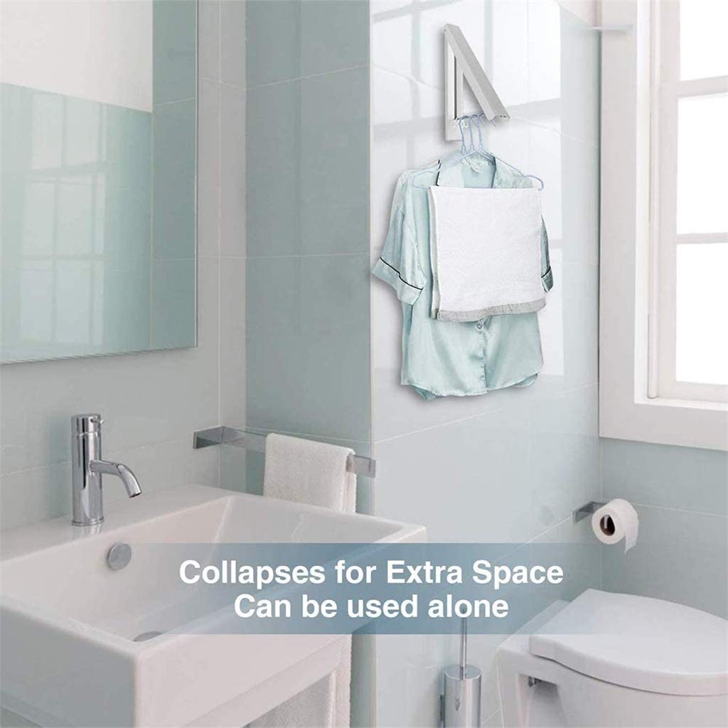 Retractable Wall Mounted Clothes Rack - Aluminum Alloy Drying Hanger for Laundry Room