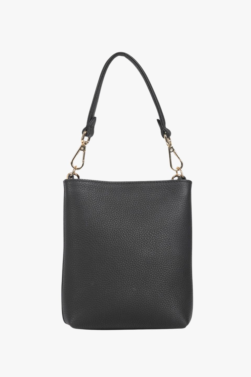 Luxury Coco Black Leather Bucket Bag with Gold Chain Strap - Fashionable Women's Shoulder Bag for Work, Travel & Evening Out