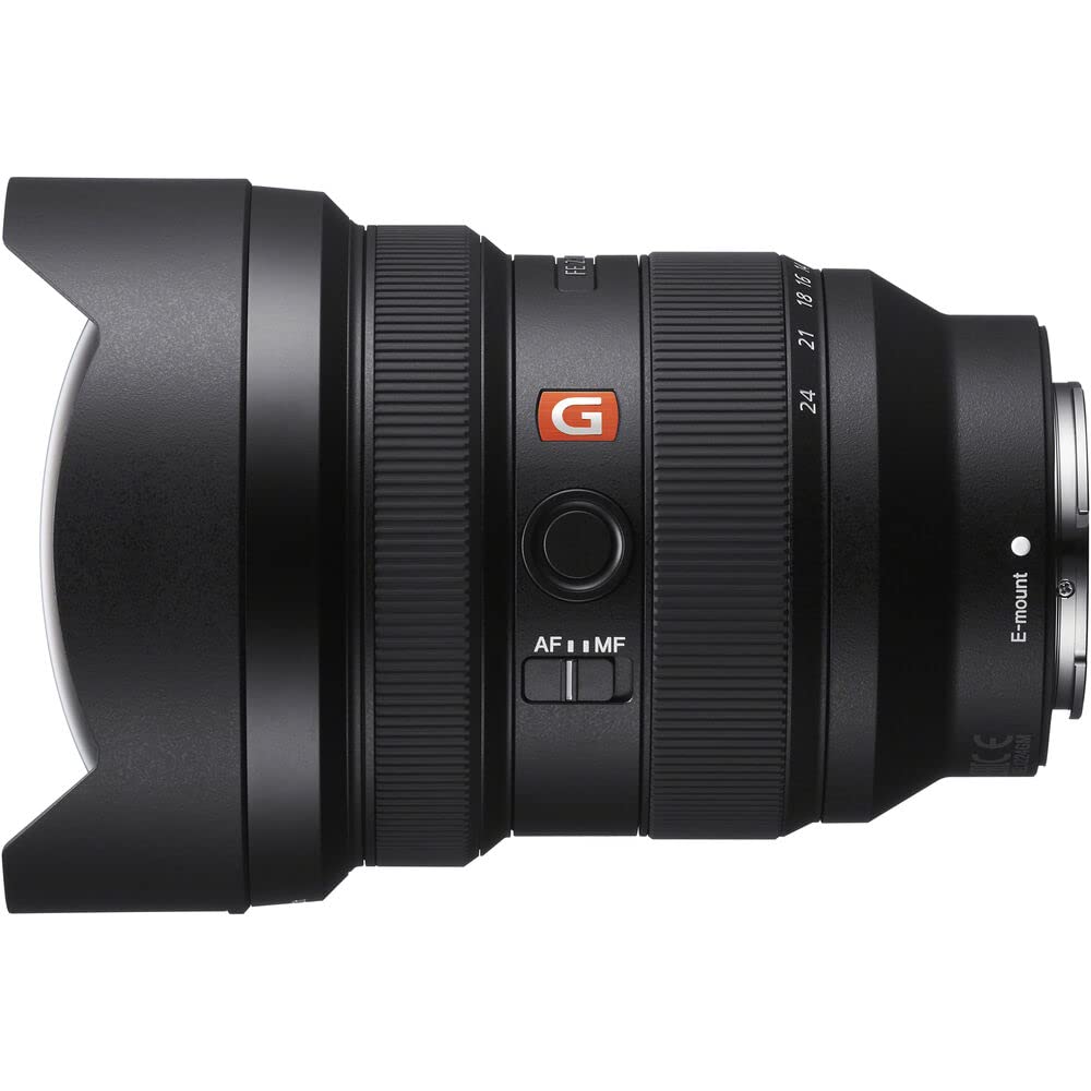 Sony FE 12-24mm f/2.8 GM Full-Frame Ultra-Wide Zoom Lens (SEL1224GM) Renewed with Complete Bundle - Backpack, 64GB SD Card, Card Reader, Flexible Tripod, Memory Wallet, Lens Cap Keeper, Cleaning Kit & Hand Strap | Perfect for Landscape Photography, Architectural Shots & Vlogging