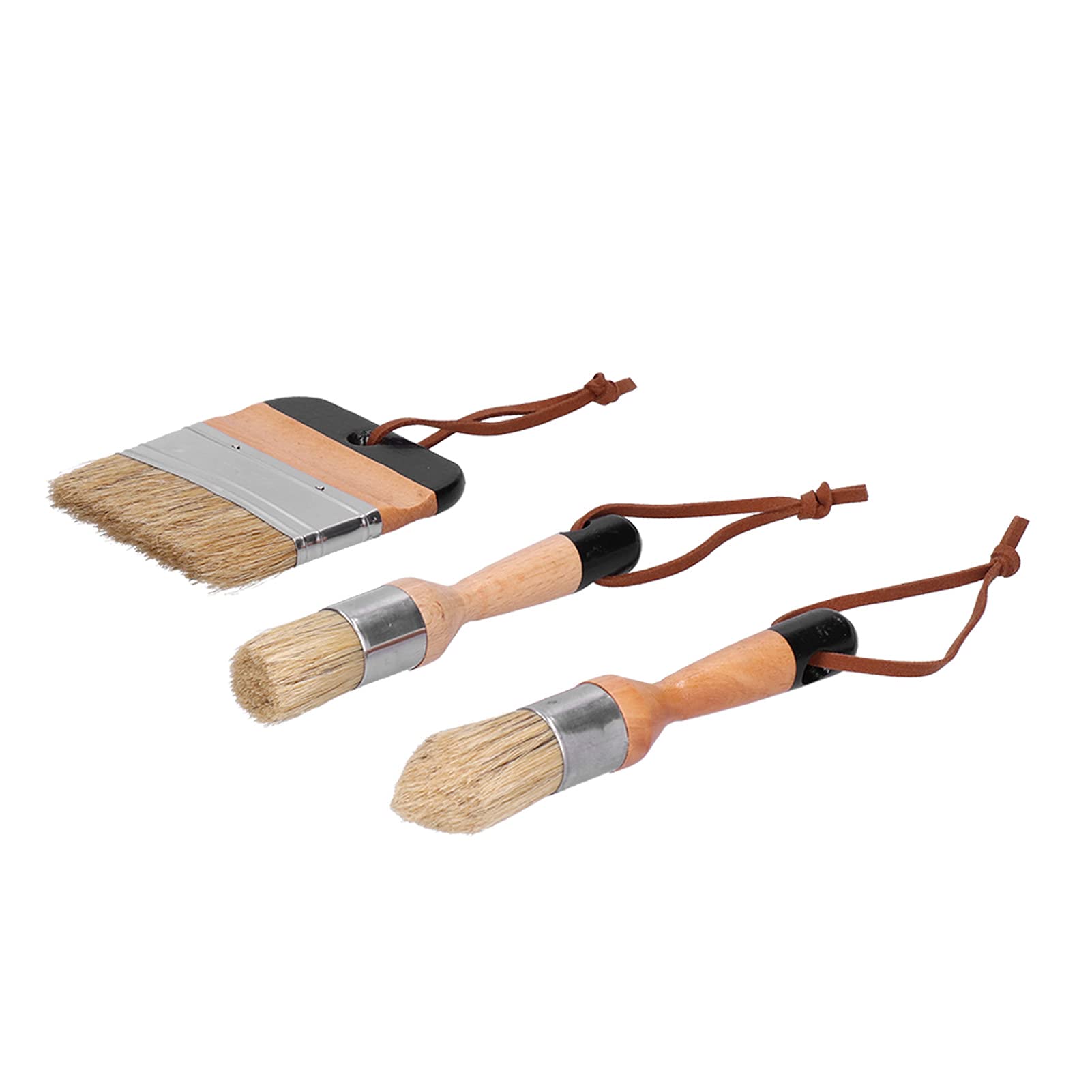 3PCS Waxing Brushes for Painting, Plastering & Home Decoration - Professional Wood Wax Applicator Brushes for Furniture, Cabinets & DIY Crafts