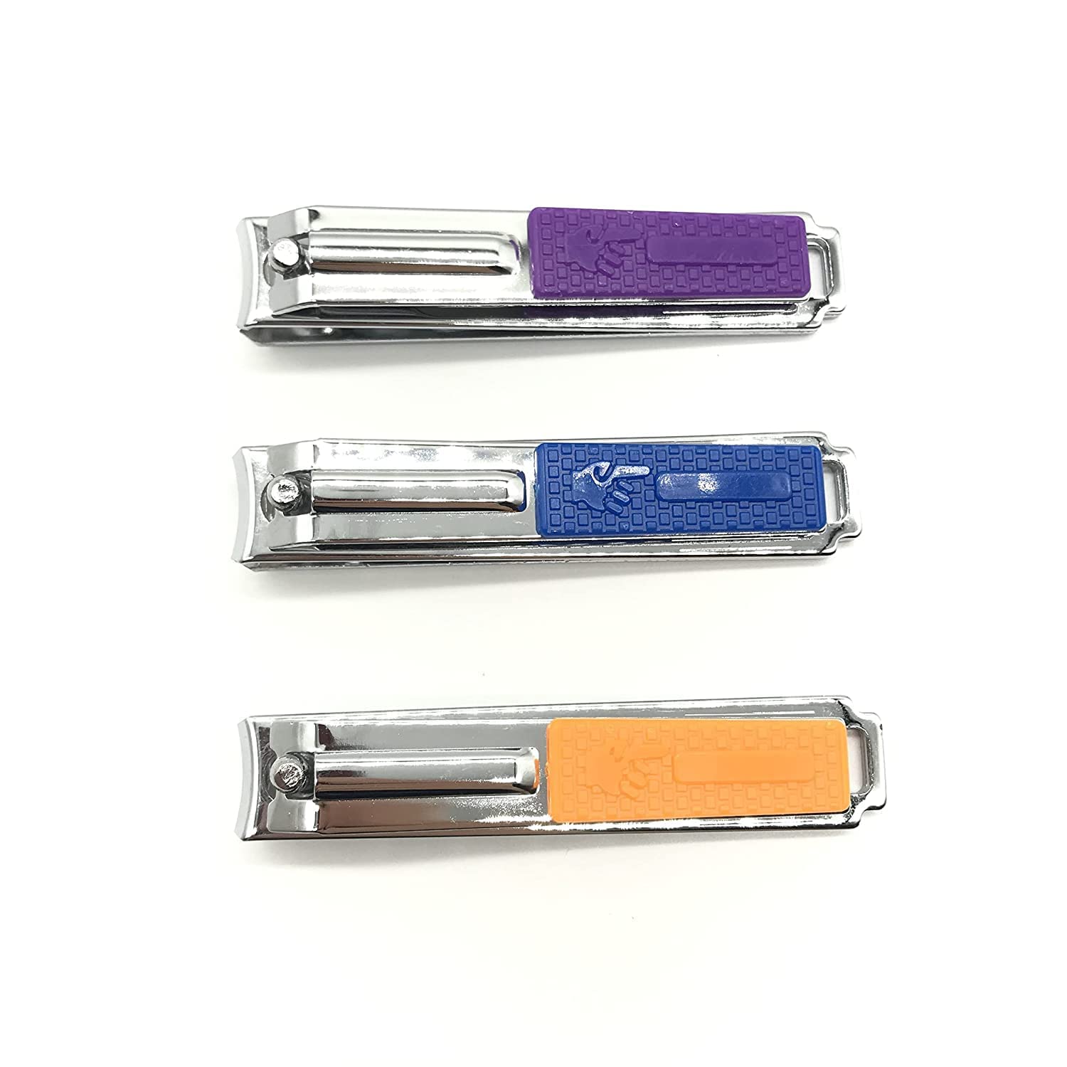 QURAX Professional Stainless Steel Nail Clipper Set - Ultra Sharp Fingernail & Toenail Clippers (3-Pack) for Home, Travel, Salon & Grooming Kit Essentials