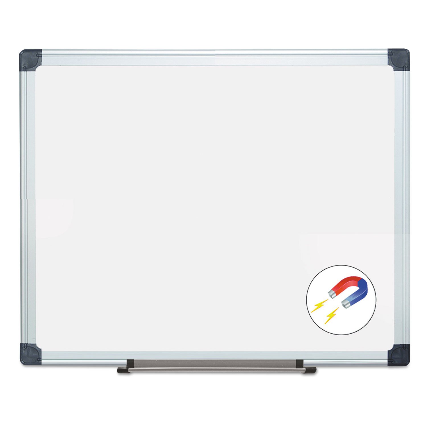 MasterVision CR0601170MV 24x36 Inch White Aluminum Framed Porcelain Dry Erase Board - Office Whiteboard, Classroom Teaching Tool, Home Organization Planner