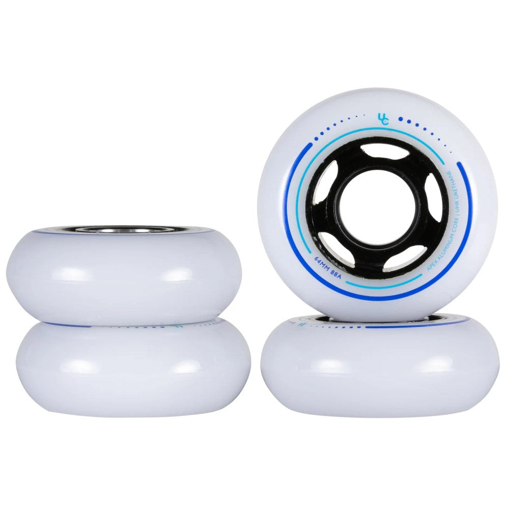 Undercover Apex Milky 64mm 88a Skateboard Wheels - 4 Pack for Cruising, Street Skating & Smooth Rides