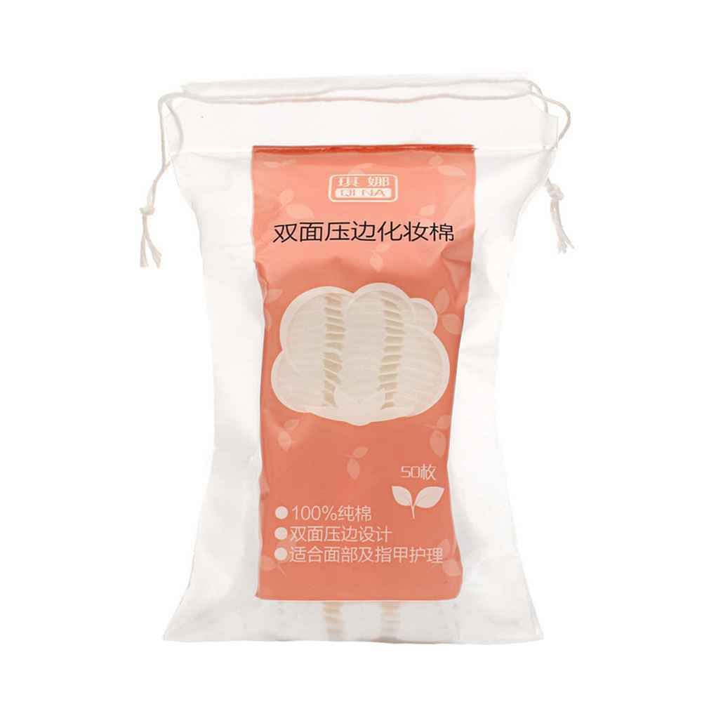 50 Pieces Double-Sided Cotton Makeup Pads - Gentle Eye Shadow & Cosmetic Remover for Sensitive Skin | Perfect for Travel, Daily Makeup Removal & Skincare Routine