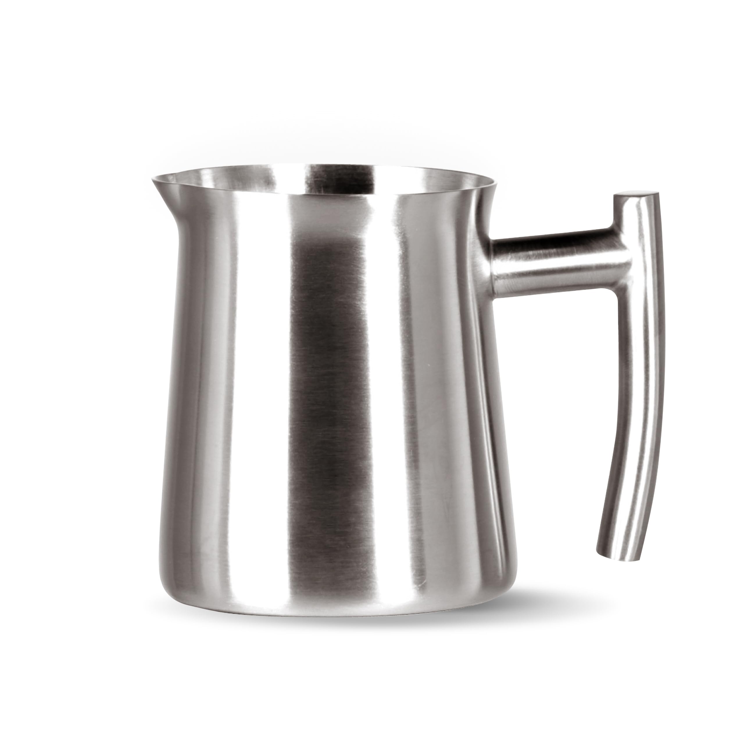 Frieling USA 10 oz Stainless Steel Milk Frother Pitcher - Professional Barista Grade Creamer Jug for Latte, Cappuccino & Hot Chocolate - Dishwasher Safe & Durable Brushed Finish - Perfect for Home Coffee Makers & Cafes