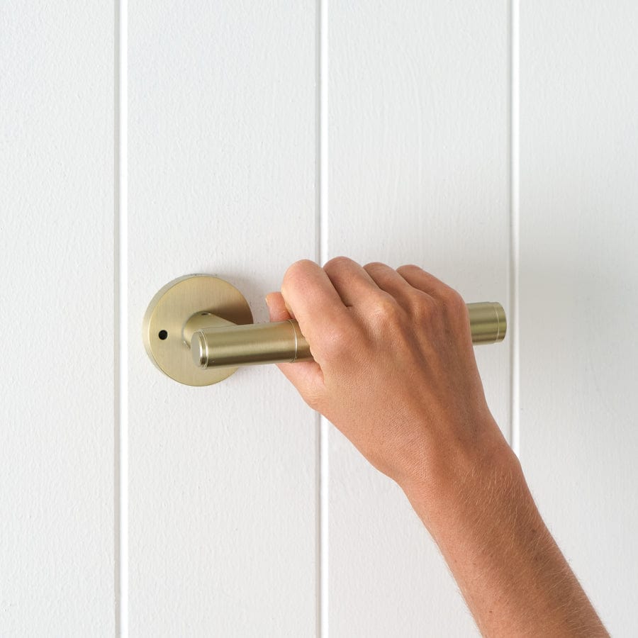 Premium Melbourne Door Handle - Brushed Nickel Finish for Modern Homes - Perfect for Bedrooms, Bathrooms & Interior Doors