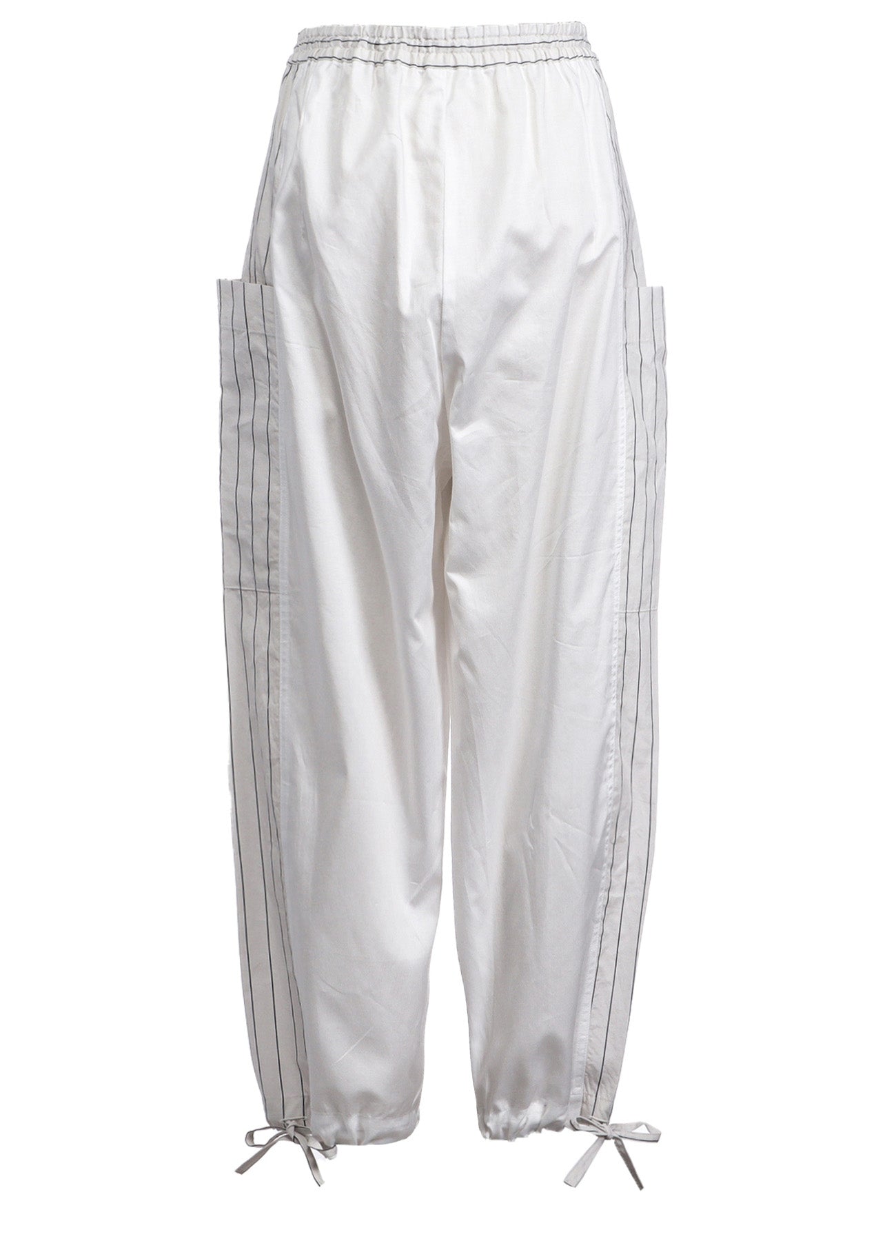 Cotton Satin Stripe Switching Pants for Women - Comfortable Lounge Pants for Yoga, Sleep & Relaxation (Medium)