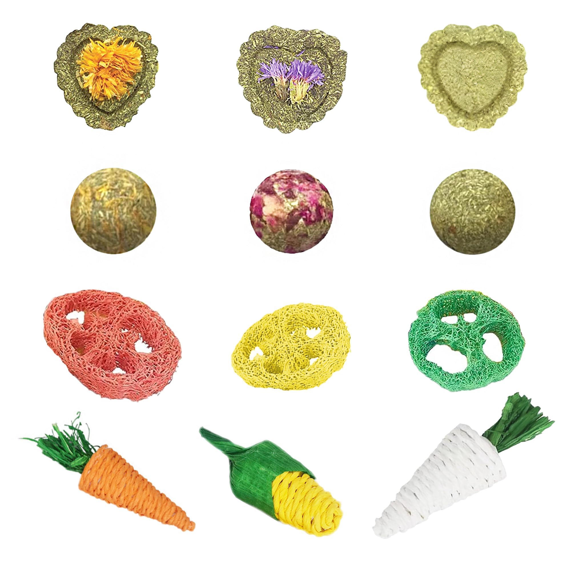 SunGrow Bunny Pocket Bonbons - Delicious & Healthy Rabbit Treats for Dental Care & Chewing Needs - 12 Pack - Perfect for Playtime, Training & Bonding with Your Pet Bunny