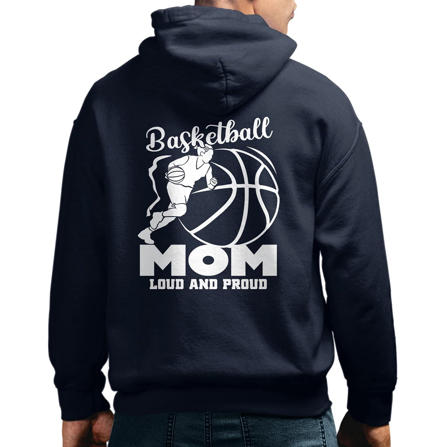 Basketball Mom Loud And Proud Pullover Hoodie - Comfortable Women's Basketball Sweatshirt for Games, Practices & Team Spirit