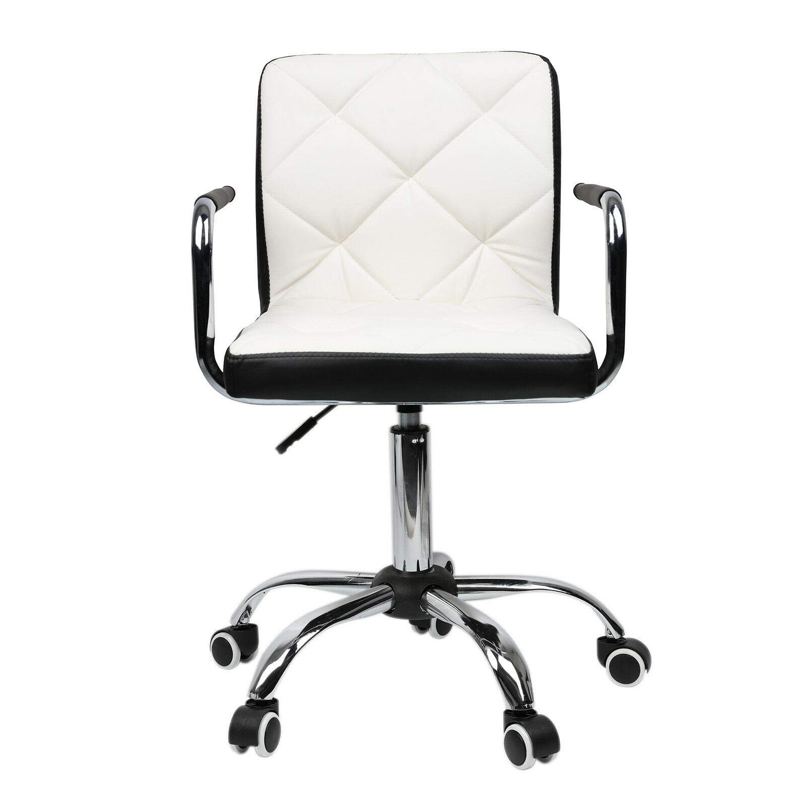 Modern PU Leather Office Desk Computer Chair - Ergonomic Swivel Gaming Chair with Adjustable Height for Home Office, Gaming & Workstations | Comfortable Desk Chair for Long Hours, Study & Professional Use