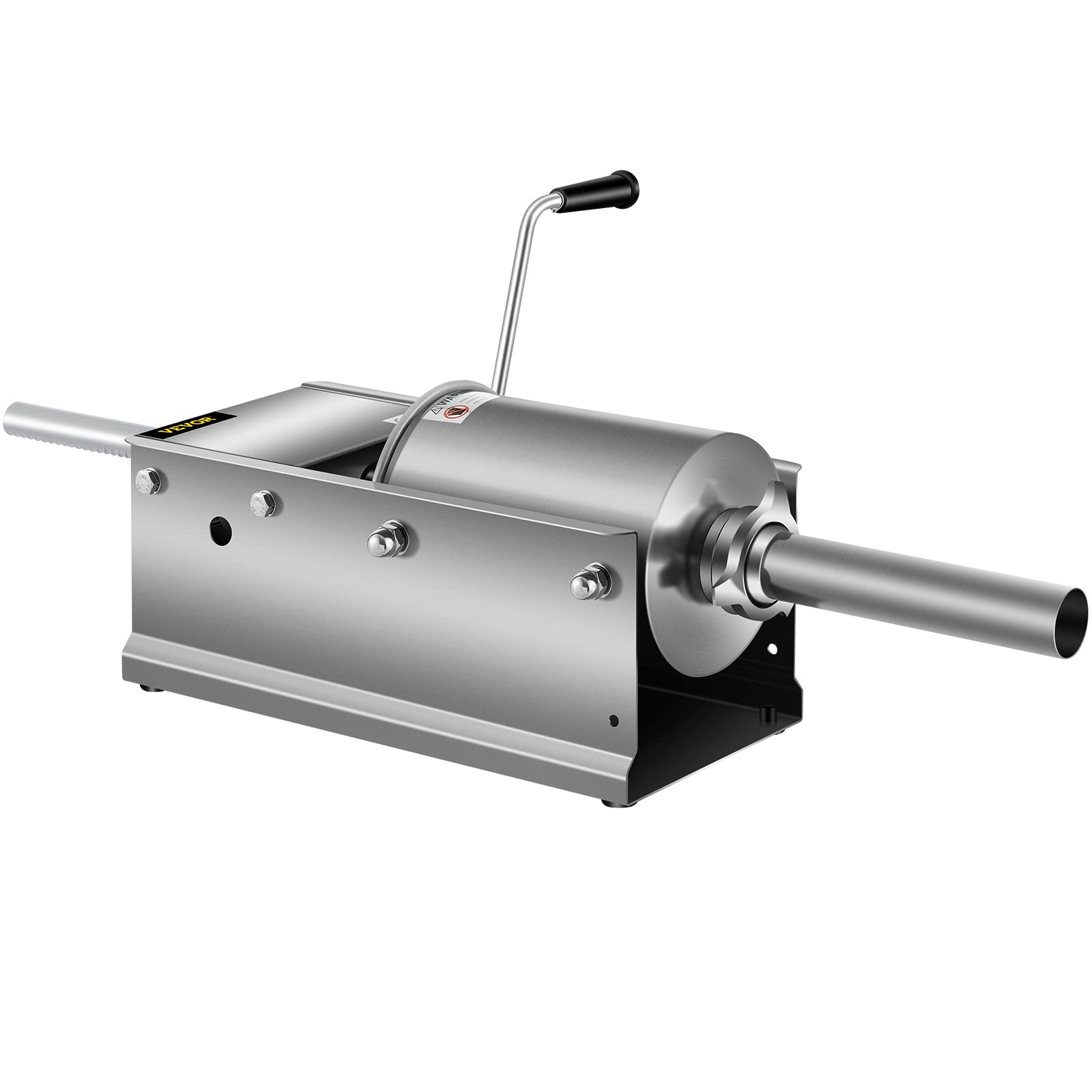 VEVOR 3L Manual Stainless Steel Sausage Stuffer - Horizontal Sausage Filler Machine for Home & Commercial Use | Perfect for Sausage Making, Meat Processing, BBQ Parties & Food Preparation