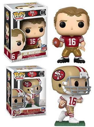 Joe Montana San Francisco 49ers Red & White Jersey NFL Funko Pop Legends Series 2-Pack - Perfect for Football Fans, Collectors, and Sports Memorabilia Displays