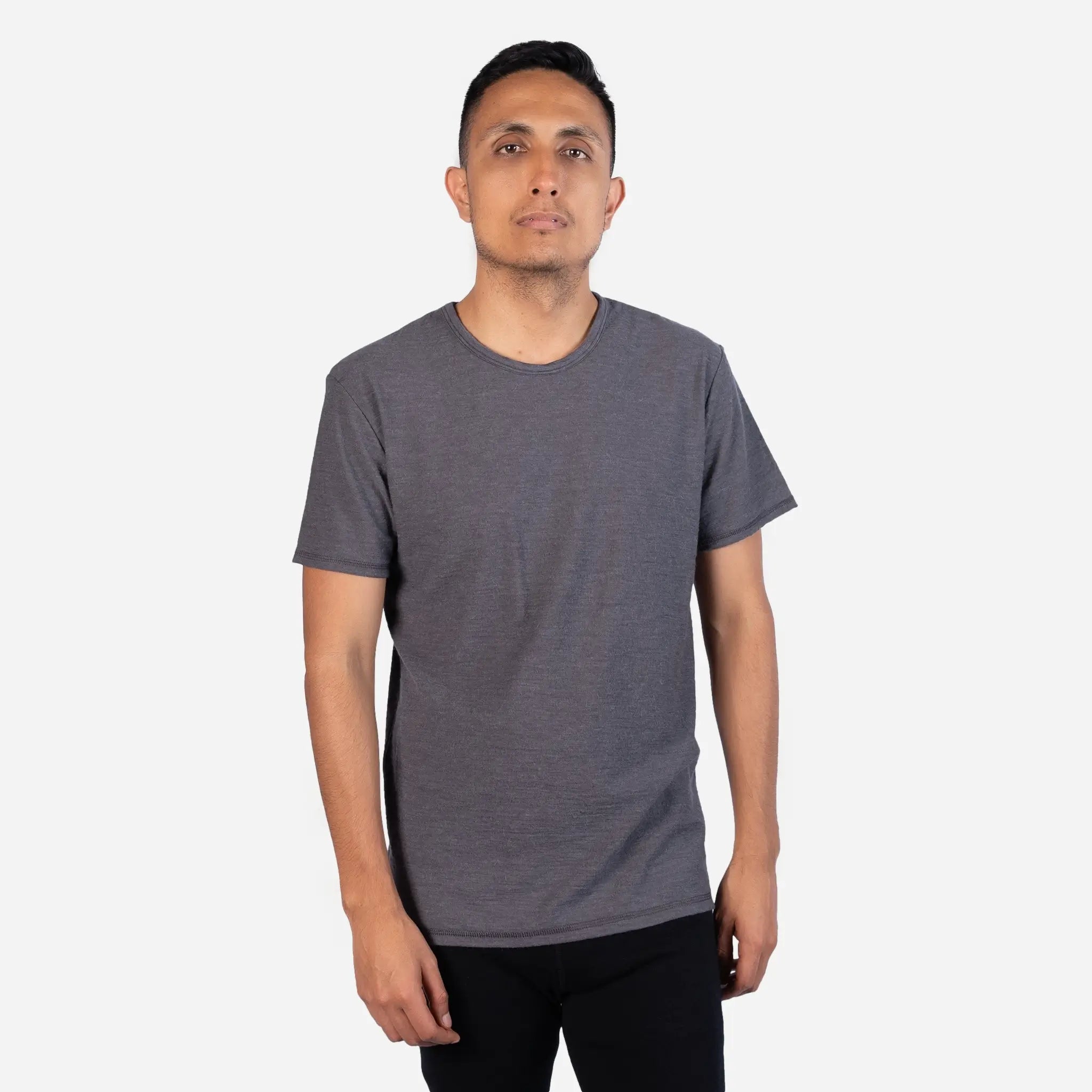 Men's Alpaca Wool Hiking T-Shirt - 160 Ultralight Relaxed Fit for Outdoor Adventures & Travel