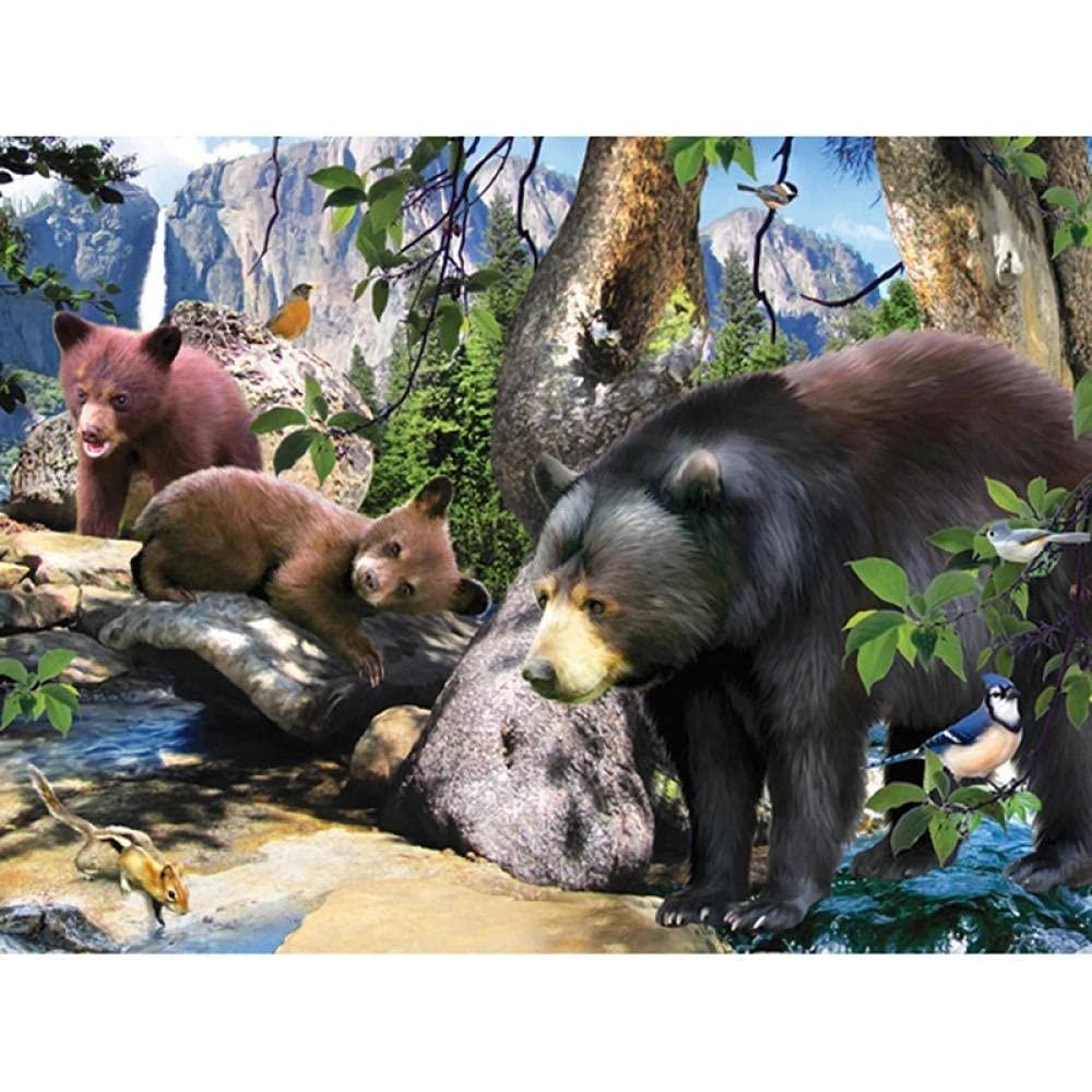 5000 Piece Wooden Jigsaw Puzzle - Bear Design for Adults & Kids, Educational Family Game, Home Decor & Travel Gift, Perfect for Relaxation & Brain Training