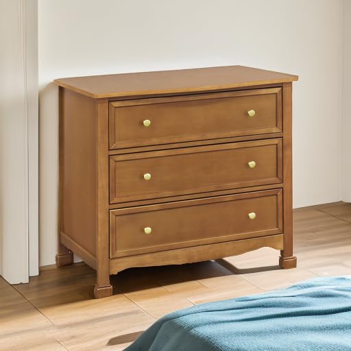 DaVinci Kalani 3-Drawer Chestnut Wood Dresser - Stylish Nursery & Bedroom Storage Furniture for Baby Clothes, Toys & Essentials
