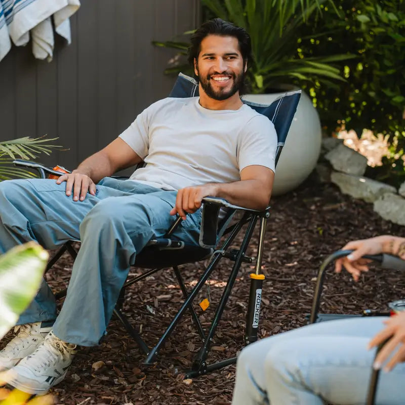 Kickback Rocker™ - Portable Folding Rocking Chair for Outdoor, Camping & Relaxation - Perfect for Patio, Beach, Backyard & Travel