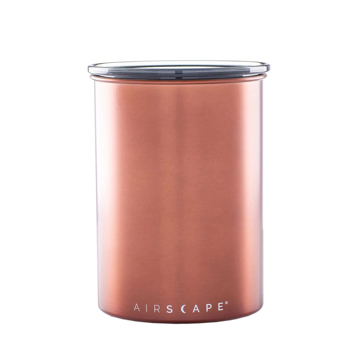 Airscape Medium 1 lb Stainless Steel Coffee Canister with Brushed Copper Finish - Airtight Coffee Storage for Freshness, Perfect for Kitchen, Pantry, or Office Use