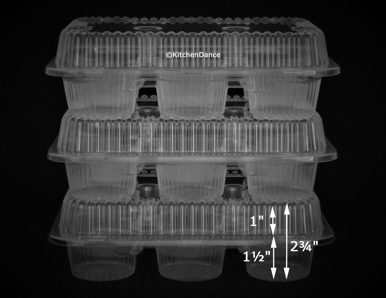 6-Cell Clear Locking Hinged Bakery Containers for Cupcakes, Muffins & Tarts - 300 Pack (CPC-46) - Perfect for Bakeries, Catering & Party Dessert Displays