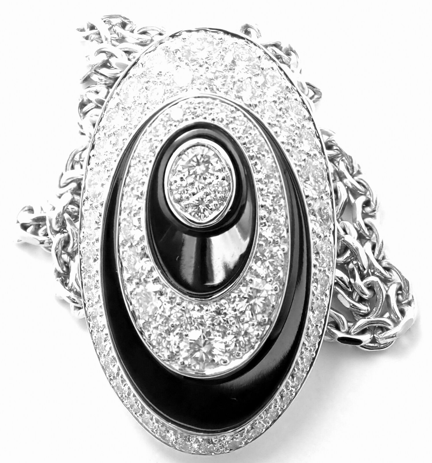 Authentic Cartier Hypnose 18k White Gold Diamond Silk Cord Chain Necklace - Luxury Jewelry for Women, Perfect Gift for Anniversary & Special Occasions