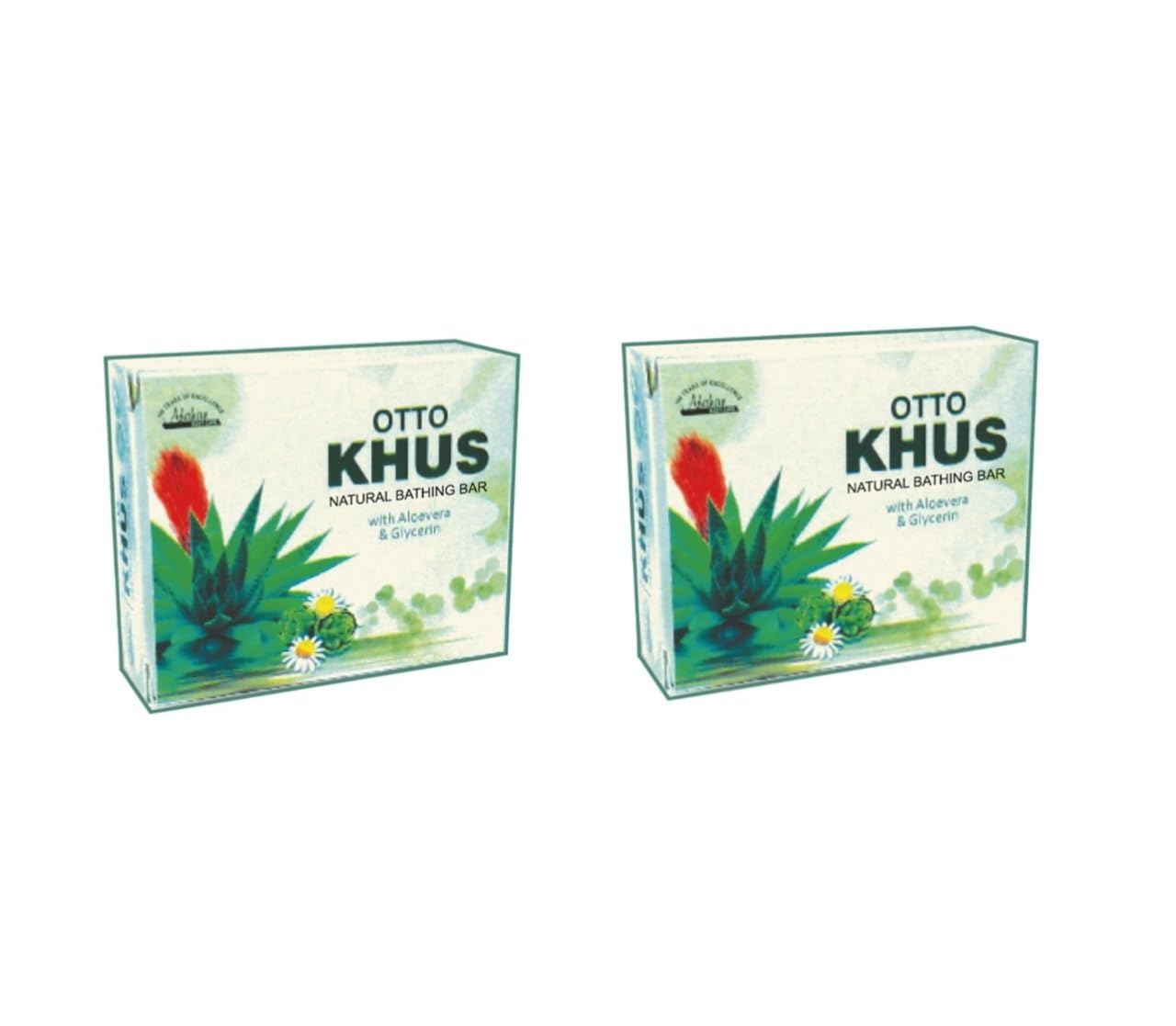 Natural Vetiver Soap Bar - MABOX OTTO KHUS Extract (Pack of 2) | Moisturizing & Aromatic for Skin Care, Bath & Relaxation