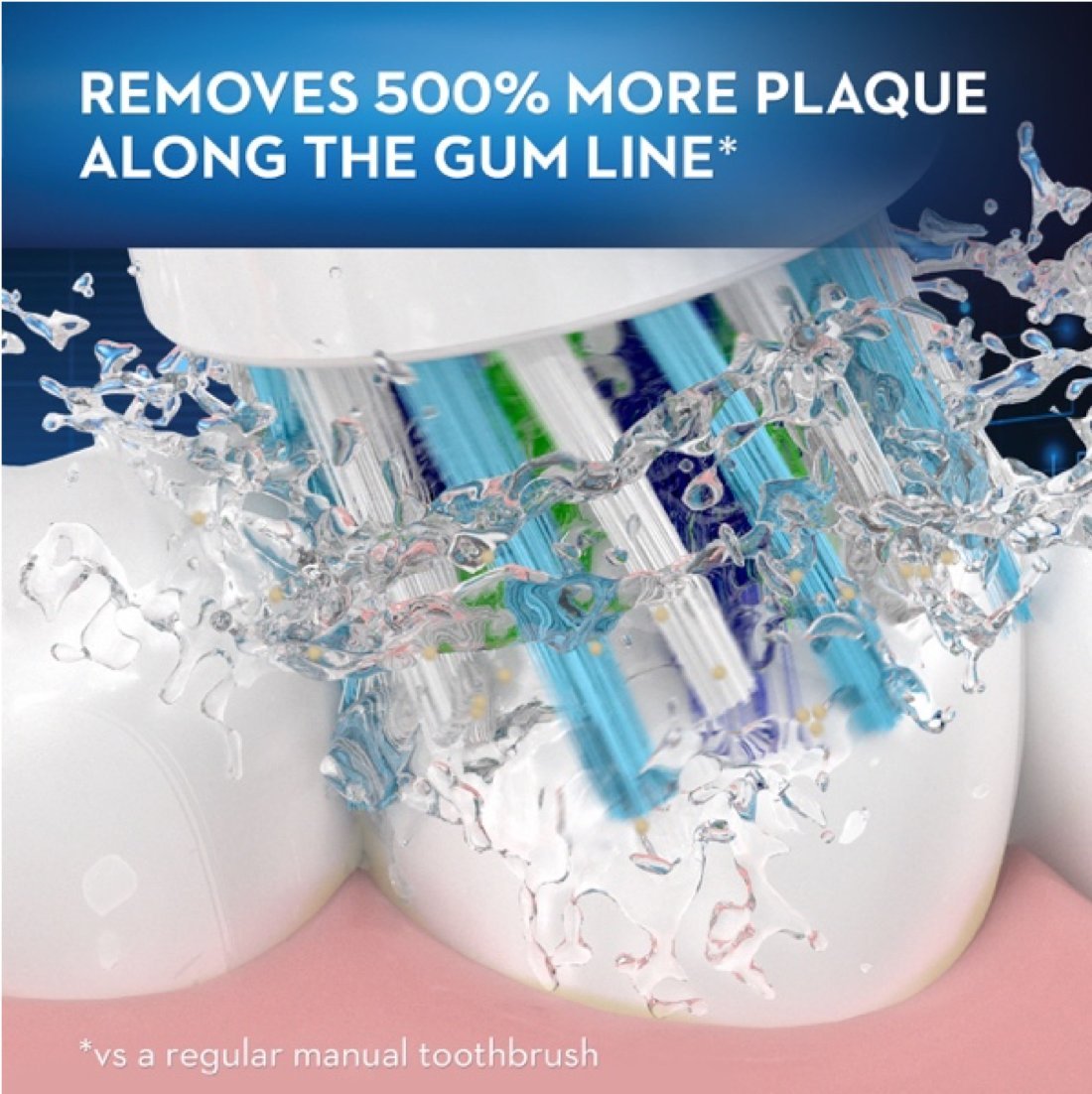 Oral-B 7500 Electric Toothbrush with 3 Replacement Brush Heads & Travel Case - Black | Smart Pressure Sensor, Bluetooth Connectivity | Perfect for Travel & Daily Oral Care