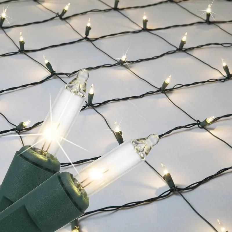 150 LED Shimmering Net Style Mesh Christmas Lights - Indoor/Outdoor Holiday Decor for Tree, Window, Yard, and Party Decoration