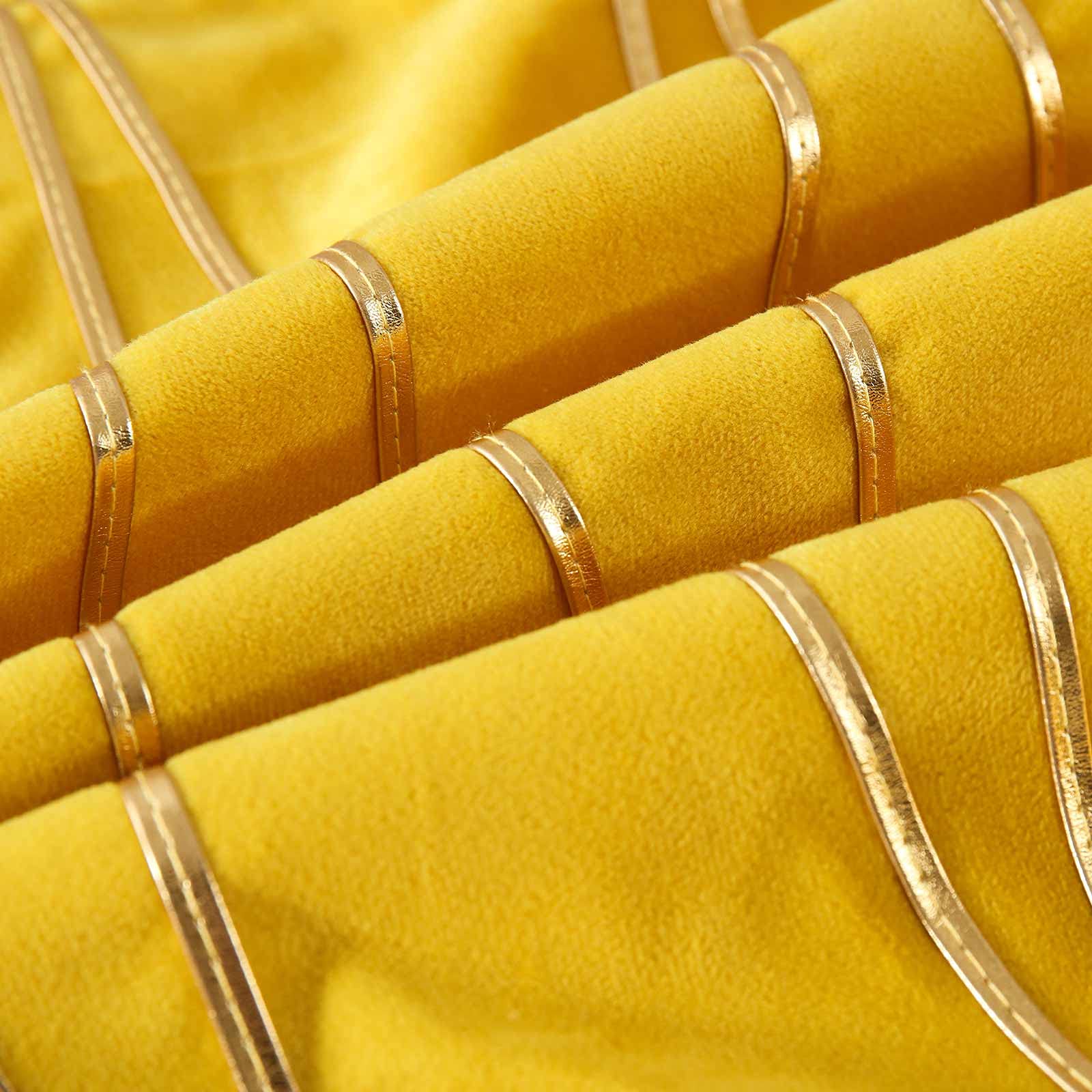 WACOMECO 2 Pack Soft Velvet Throw Pillow Covers 18x18 Inch - Decorative Cushion Covers for Sofa, Bedroom, Living Room & Car - Yellow & Gold - Perfect for Home Decor, Cozy Comfort & Gift Giving